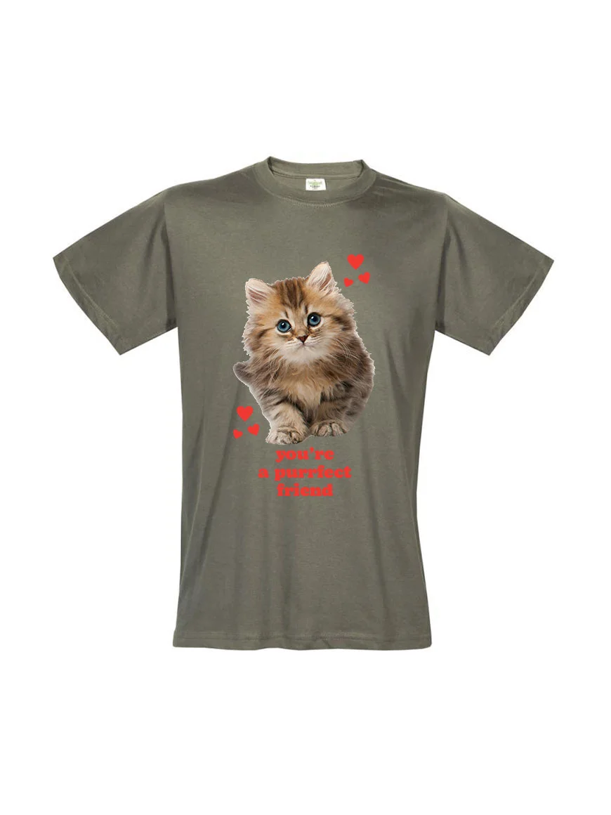 Φωτογραφία προϊόντος: Purrfect Friend T-shirt 268 KHAKI
