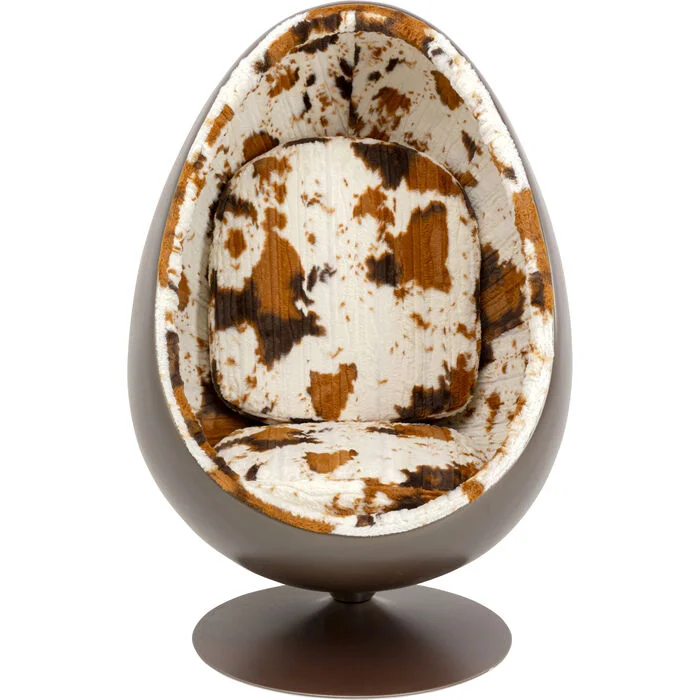 Φωτογραφία προϊόντος: KARE Swivel Armchair Eye Ball Cow - Καφέ - 90Μx82Πx132Υ