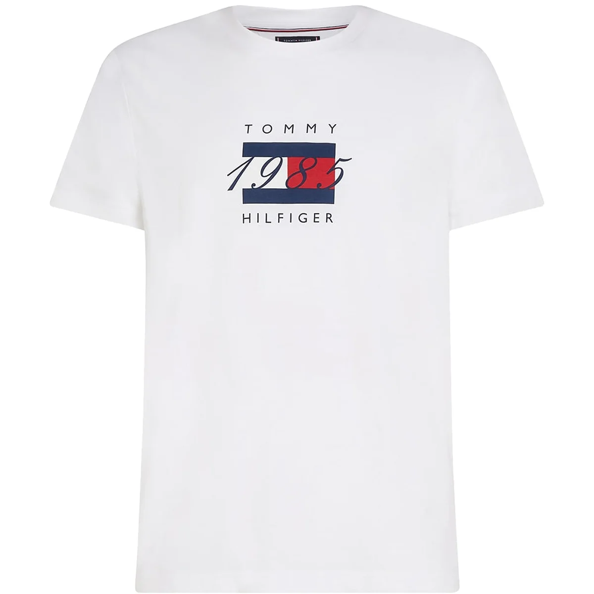 Φωτογραφία προϊόντος: TOMMY HILFIGER - LINEAR FLAG GRAPHIC TEE - MW0MW41338-YBR WHITE Λευκό