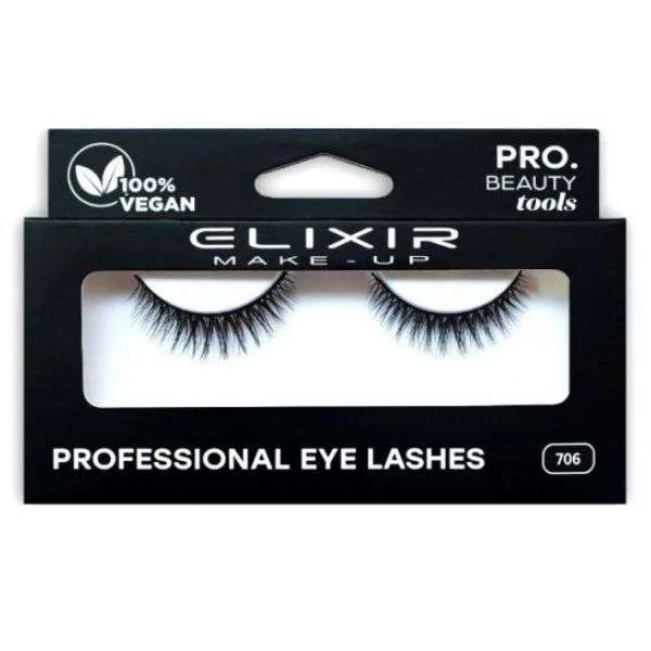 Φωτογραφία προϊόντος: Elixir Professional Eye Lashes 706 Βλεφαρίδες για Όγκο Black 100% Vegan