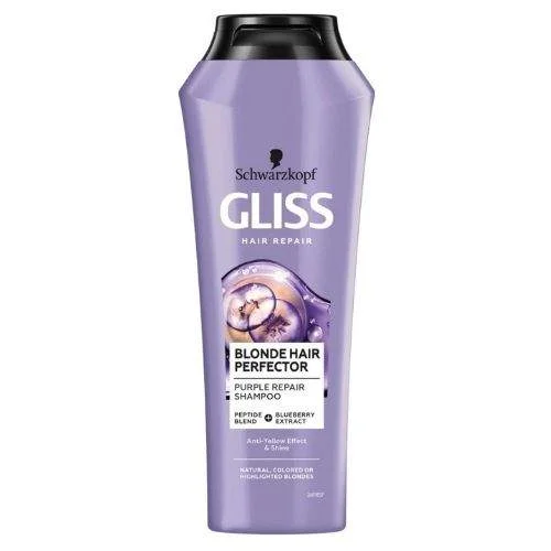 Φωτογραφία προϊόντος: Schwarzkopf Gliss Hair Repair Purple Repair Shampoo Σαμπουάν κατά του κιτρινίσματος των μαλλιών 250ml