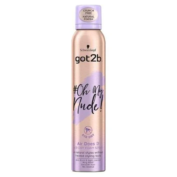 Φωτογραφία προϊόντος: Schwarzkopf Got2be Air Dry Foam Spray Αφρός σε μορφή Σπρέι κατά του φριζαρίσματος 200ml