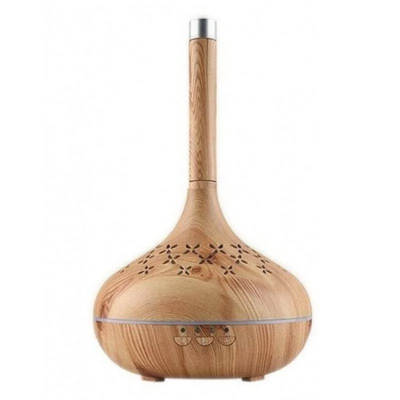 Φωτογραφία προϊόντος: Humidifier Aroma Diffuser Συσκευή για Αρωματοθεραπεία με χρονοδιακόπτη 400ml 038USB Ανοικτό Καφέ + Δώρο άρωμα 12ml