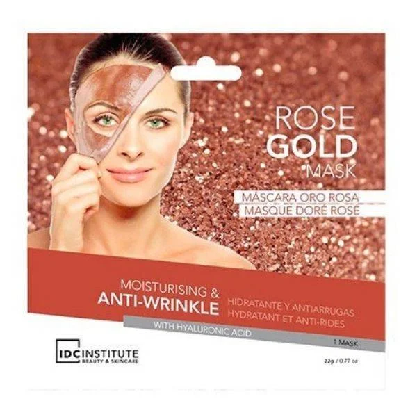 Φωτογραφία προϊόντος: IDC Rose Gold Mask Μάσκα Προσώπου Αλουμινίου με Υαλουρονικό Οξύ Αντιρυτιδική 22gr