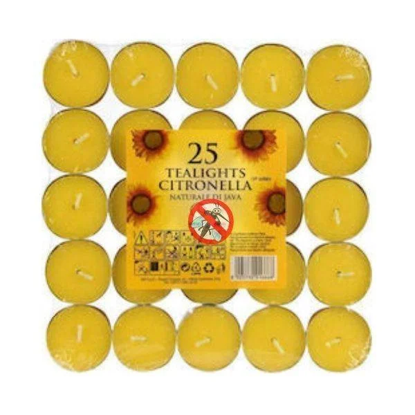Φωτογραφία προϊόντος: Tealight Candles Κεράκια Ρεσώ 25 τμχ 4 ωρών Καύσης Σιτρονέλα