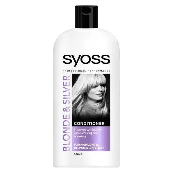 Φωτογραφία προϊόντος: Syoss Blonde + silver Conditioner - Σαμπουάν κατά του κιτρινίσματος των μαλλιών 500ml