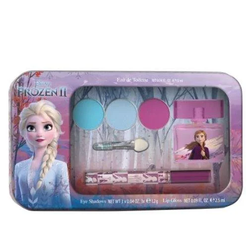 Φωτογραφία προϊόντος: Air Val Disney's Frozen Metallic Case Σετ EDT 10ml Σκιές Ματιών 3 x 1.2gr + Lip Gloss 2.5ml