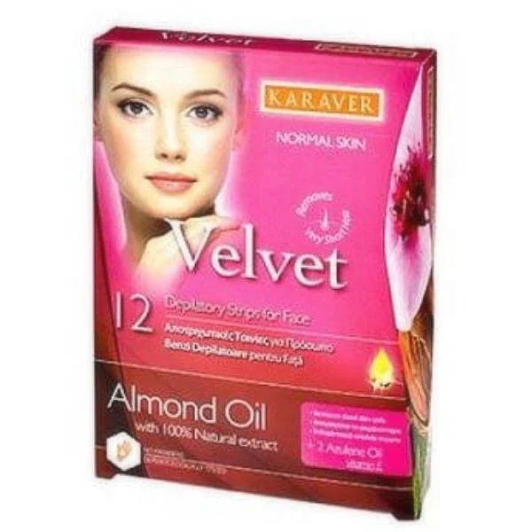 Φωτογραφία προϊόντος: Karaver Velvet Almond Oil 20 Ταινίες Αποτρίχωσης Προσώπου 3ml