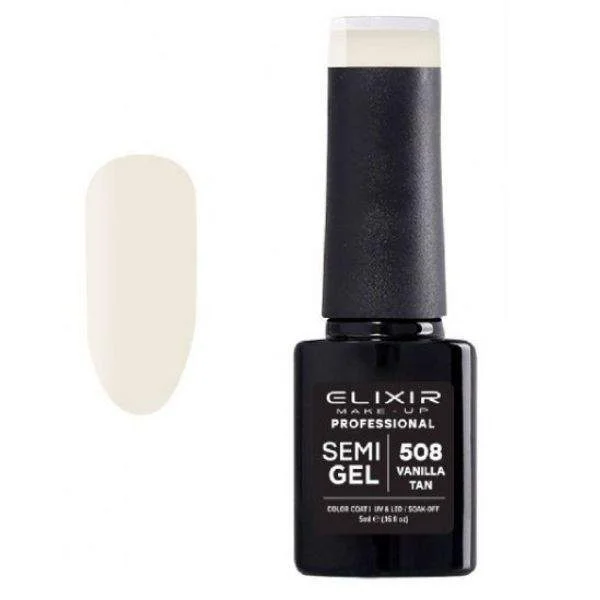 Φωτογραφία προϊόντος: Elixir Professional Semi Gel Ημιμόνιμο Βερνίκι Νυχιών 508 Vanilla Tan Ουδέτερο 5ml