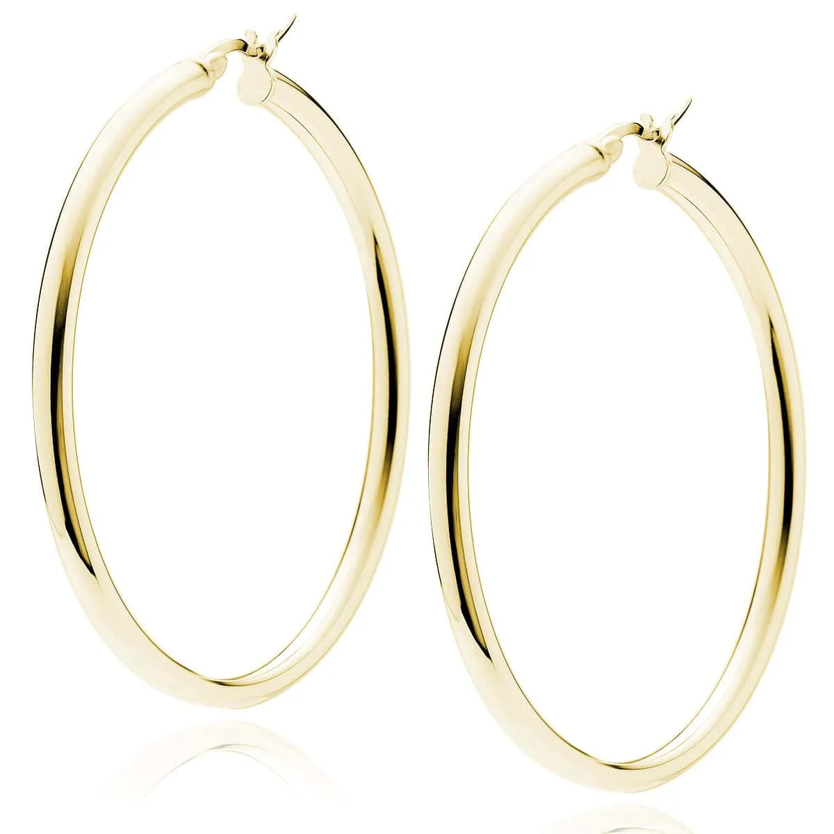 Φωτογραφία προϊόντος: Lysea Timeless Hoops: Κλασικοί Κρίκοι 50mm από Ασήμι 925 με 14Κ Επιχρύσωση