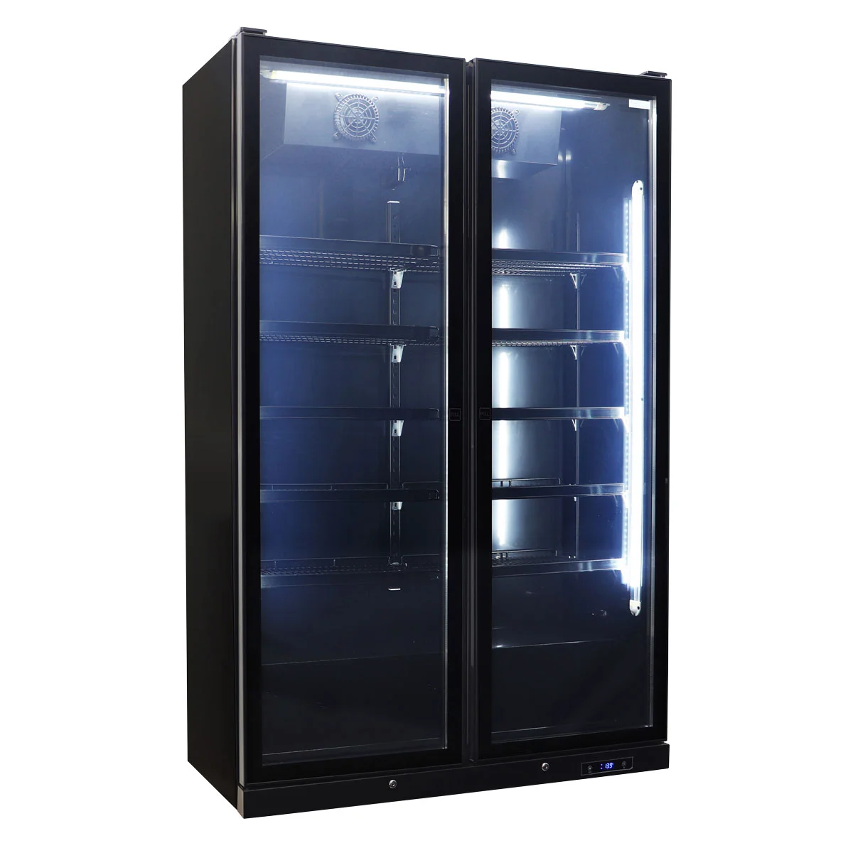 Φωτογραφία προϊόντος: ECOFRIDGE Ψυγείο βιτρίνα διπλή ανοιγόμενες πόρτες Slim 1000Lt CB1100 ECO Black - B ENERGY CLASS