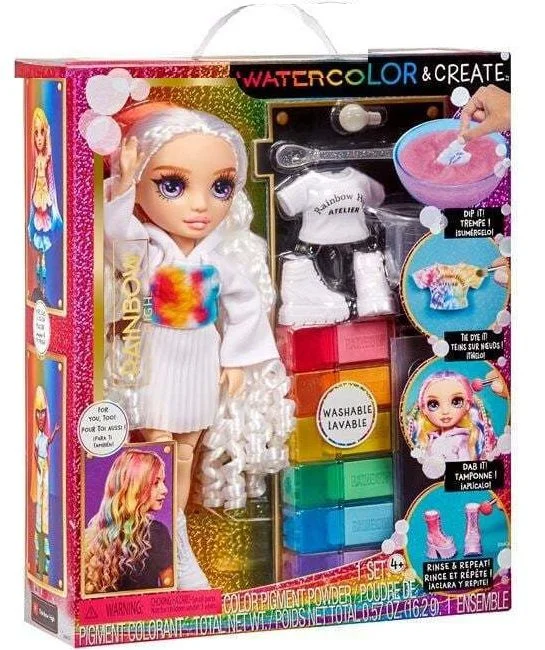 Φωτογραφία προϊόντος: MGA Entertainment Κούκλα Rainbow High Σετ Ζωγραφίζω Tie Dye Μωβ Μάτια (507581-EUC)