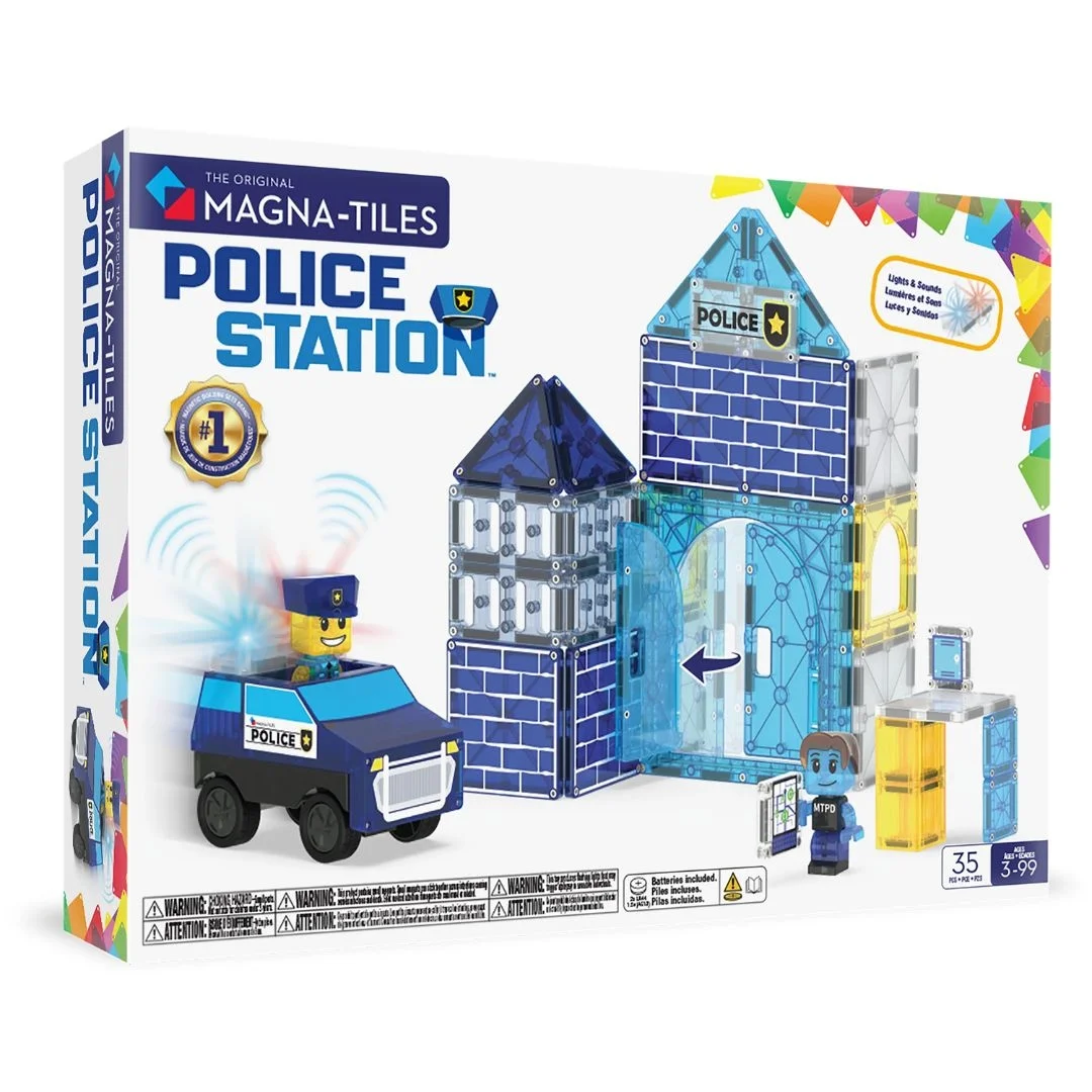 Φωτογραφία προϊόντος: 252035PS Magna-Tiles Μαγνητικό παιχνίδι κατασκευών Police Station 35 Τεμάχια