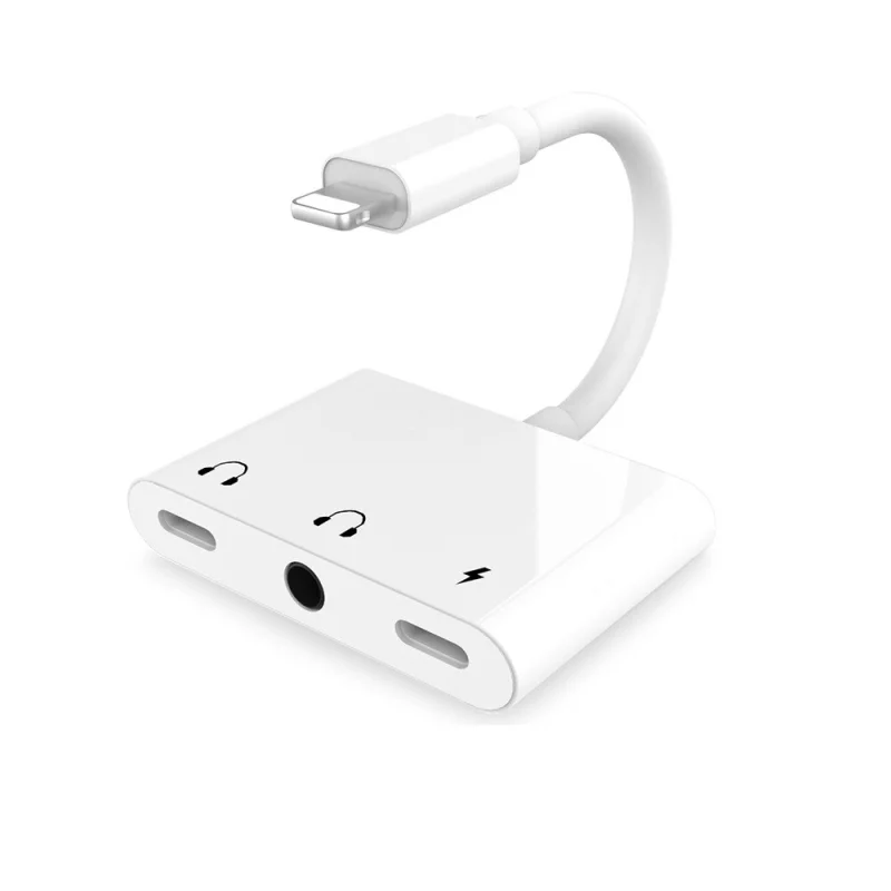 Φωτογραφία προϊόντος: OEM Μετατροπέας 3in1 USB Lighting σε 3.5mm Headphone Jack και καλώδιο φόρτισης ΟΕΜ