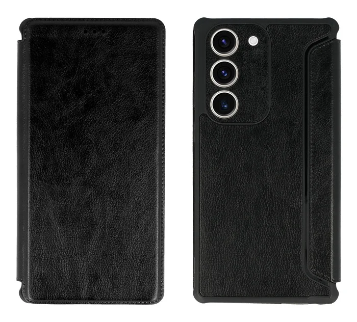 Φωτογραφία προϊόντος: POWERTECH θήκη Razor Leather MOB-1913 για Samsung Galaxy S23 Plus, μαύρη