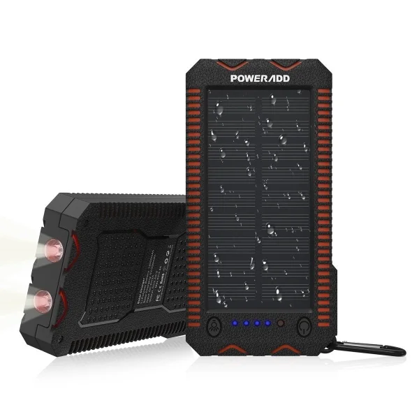 Φωτογραφία προϊόντος: POWERADD Apollo 2 12000mAh Αδιάβροχο Power Bank Ηλιακός Φορτιστής Solar Panel (MP-3103BK)