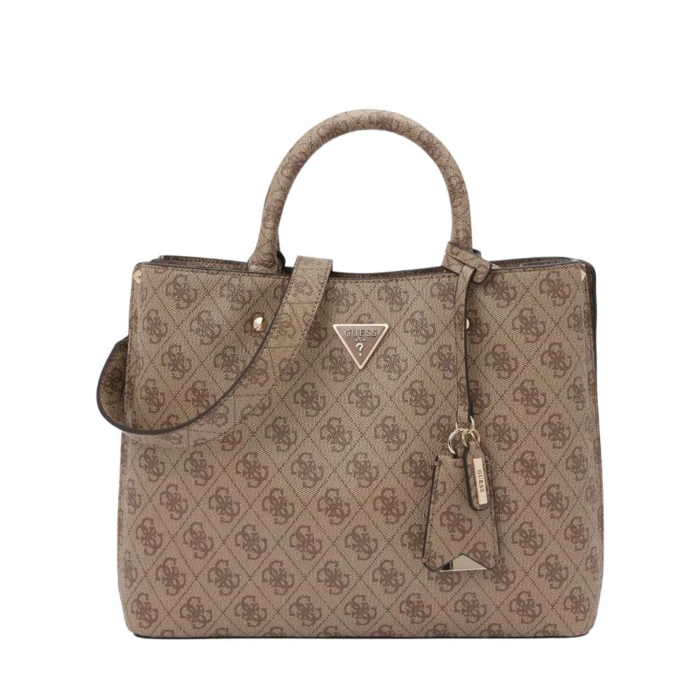Φωτογραφία προϊόντος: Guess Meridian II Girlfriend Satchel Γυναικεία Latte Logo HWSG6974060