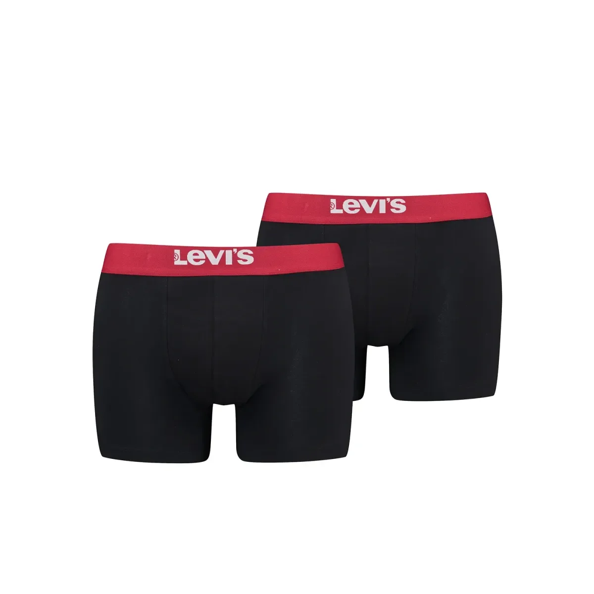 Φωτογραφία προϊόντος: Levi's Ανδρικό Boxer Solid Basic Organic Cotton - Διπλό Πακέτο, Χρώμα Μαύρο-Κόκκινο