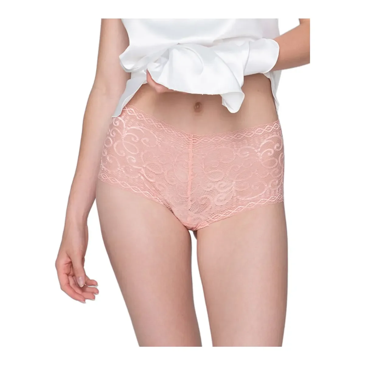 Φωτογραφία προϊόντος: Luna Γυναικείο Boxer Hipster Lace Party, Χρώμα Ροζ