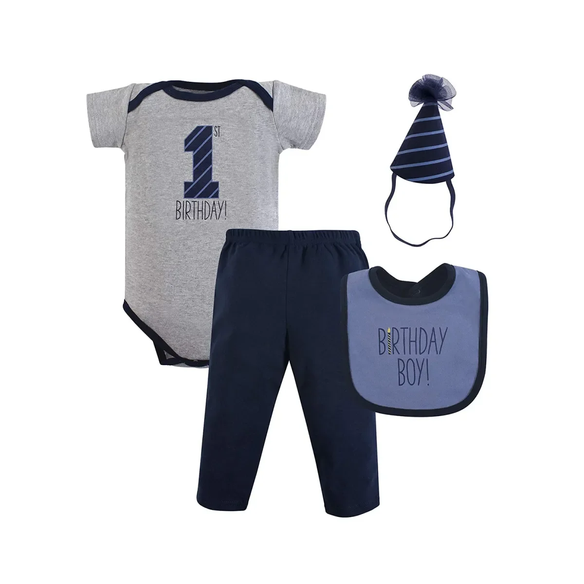 Φωτογραφία προϊόντος: Hudson Baby Βρεφικό Σετ Δώρου 1st Birthday 4 Τεμάχια, Χρώμα Πολύχρωμο
