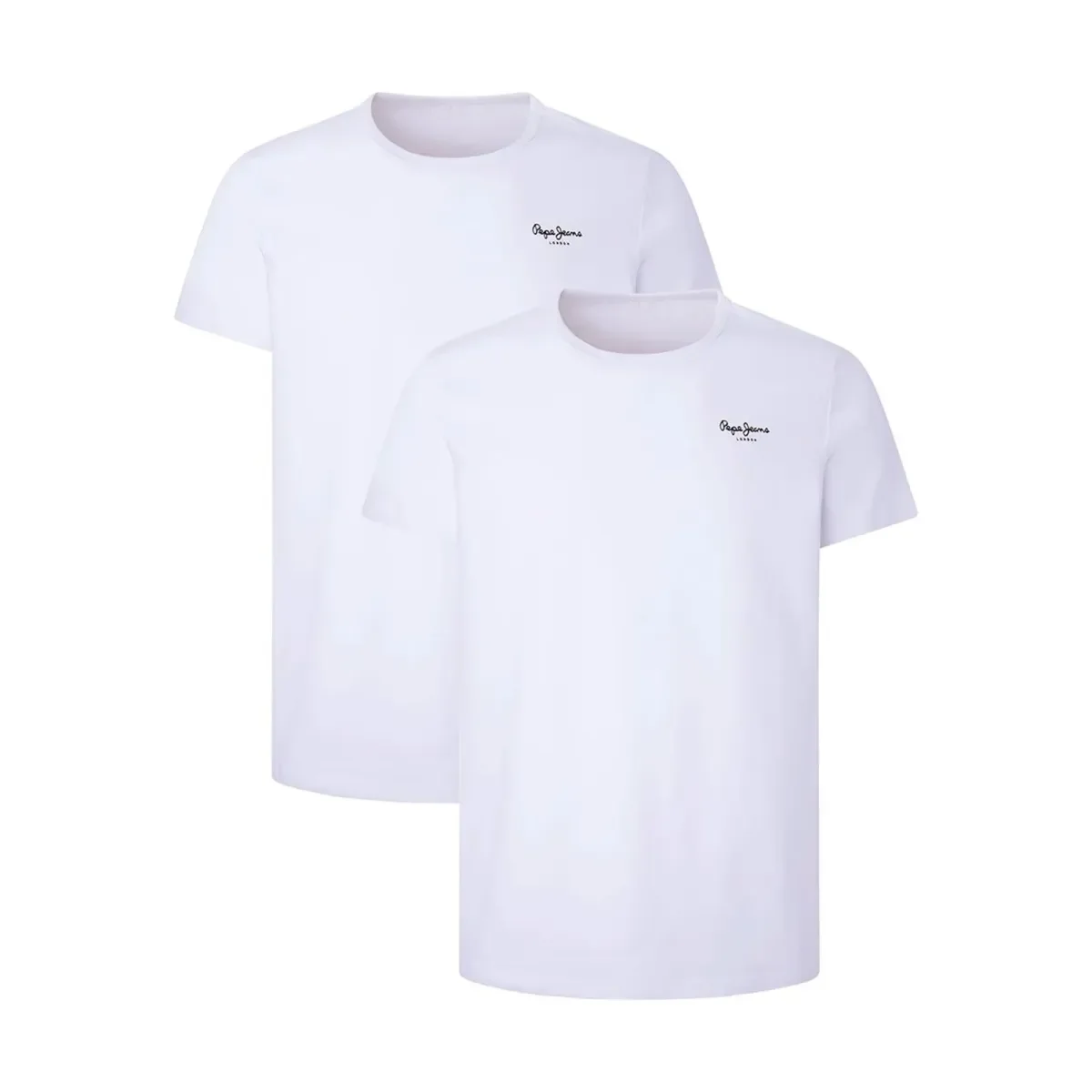 Φωτογραφία προϊόντος: Pepe Jeans Ανδρικό Φανελάκι Cotton Logo Crew - Διπλό Πακέτο, Χρώμα Λευκό