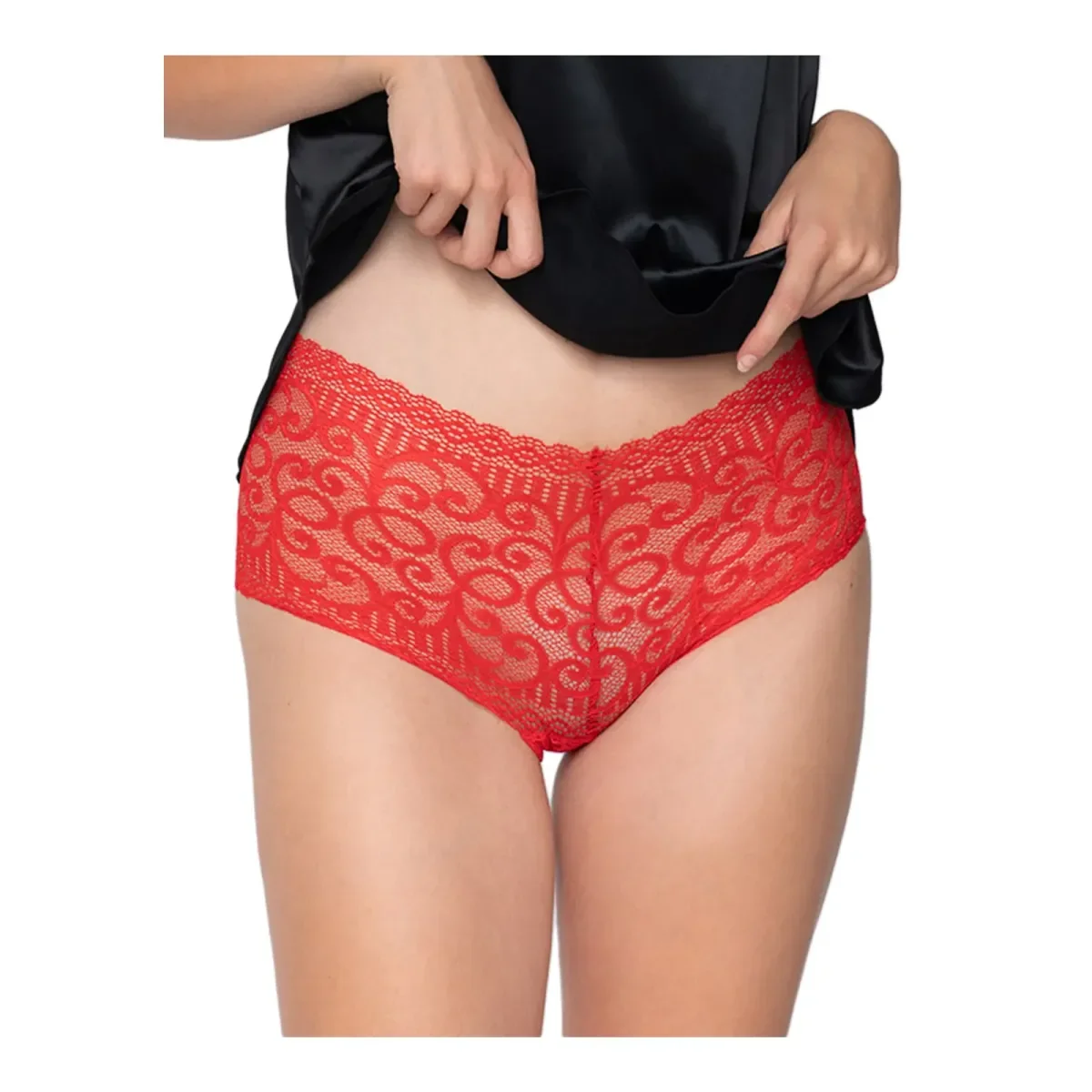 Φωτογραφία προϊόντος: Luna Γυναικείο Boxer Hipster Lace Party, Χρώμα Κόκκινο