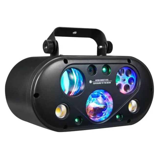 Φωτογραφία προϊόντος: LIGHT4ME ULTRABOX 1 light multieffect LED RGBA 6in1 gobo effect magic ball water wave gold strobe laser disco DJ lighting