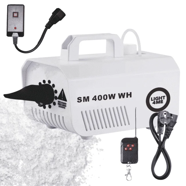 Φωτογραφία προϊόντος: LIGHT4ME SM 400W WH snow machine generator white wireless remote wired controller