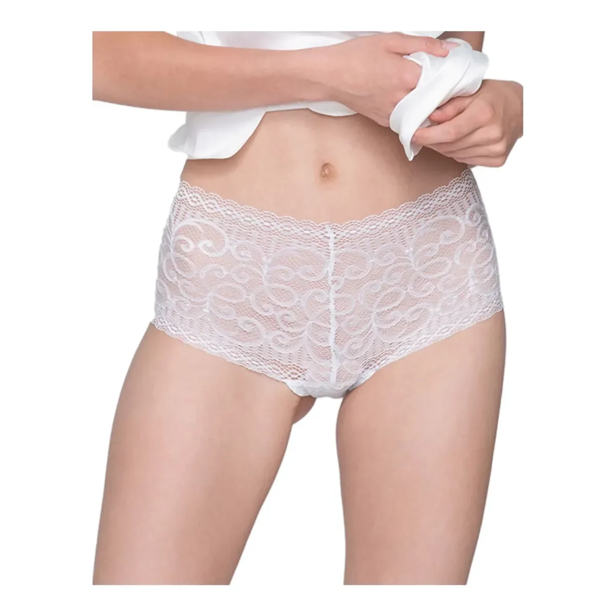 Φωτογραφία προϊόντος: Luna Γυναικείο Boxer Hipster Lace Party, Χρώμα Λευκό