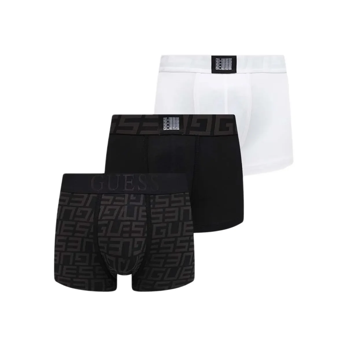 Φωτογραφία προϊόντος: Guess Ανδρικό Boxer Idol Trunk - Τριπλό Πακέτο, Χρώμα G Quadrate Black
