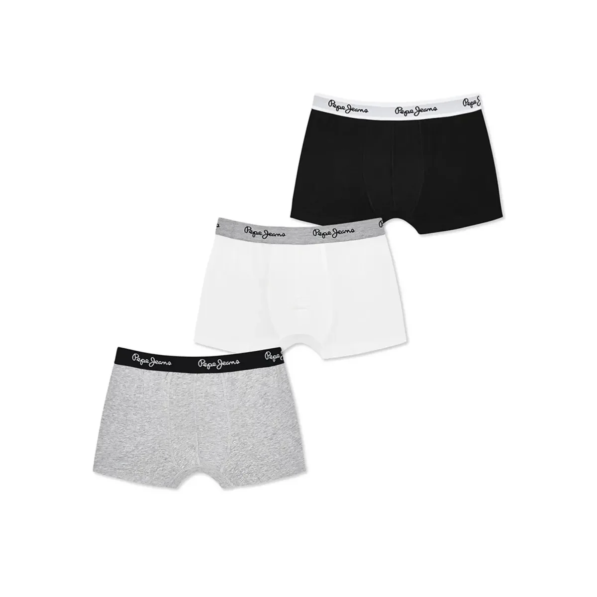 Φωτογραφία προϊόντος: Pepe Jeans Ανδρικό Boxer Short Trunk Justin - Τριπλό Πακέτο, Χρώμα Λευκό