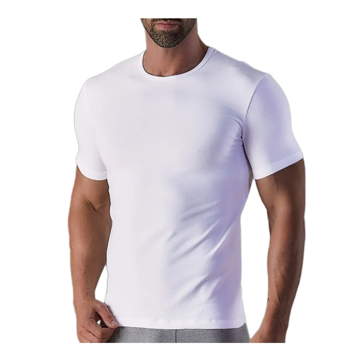 Φωτογραφία προϊόντος: FMS Ανδρικό T-Shirt Κοντό Μανίκι Εφαρμοστό, Χρώμα Λευκό
