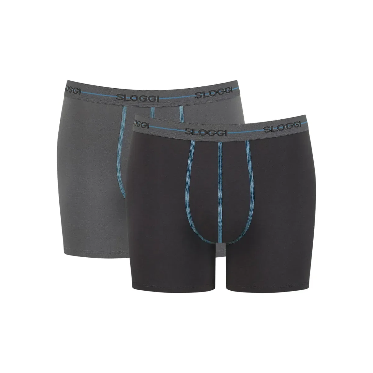 Φωτογραφία προϊόντος: Sloggi Ανδρικό Boxer Start Short Box - Διπλό Πακέτο, Χρώμα Γκρι-Σκούρο Γκρι