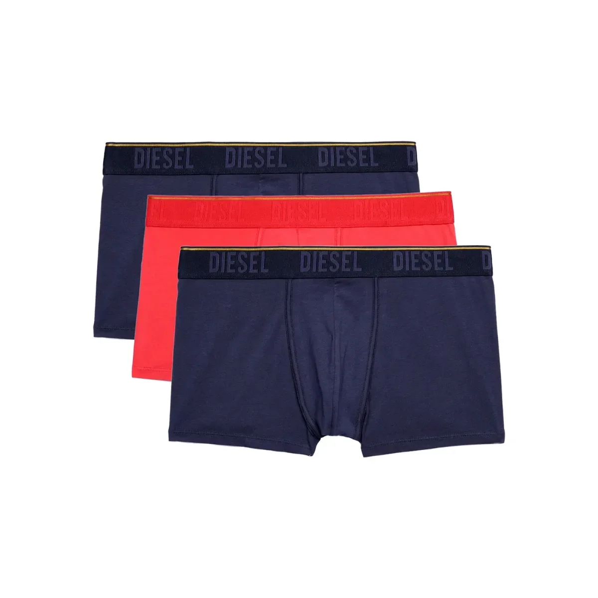 Φωτογραφία προϊόντος: Diesel Ανδρικό Boxer Damien Tonal Logo - Τριπλό Πακέτο, Χρώμα Σκ.Μπλε - Κόκκινο