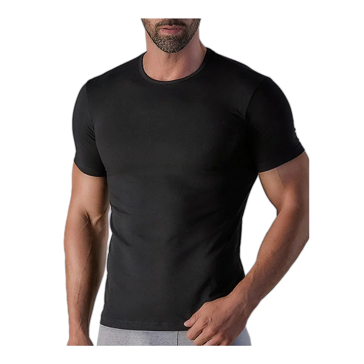 Φωτογραφία προϊόντος: FMS Ανδρικό T-Shirt Κοντό Μανίκι Εφαρμοστό, Χρώμα Μαύρο