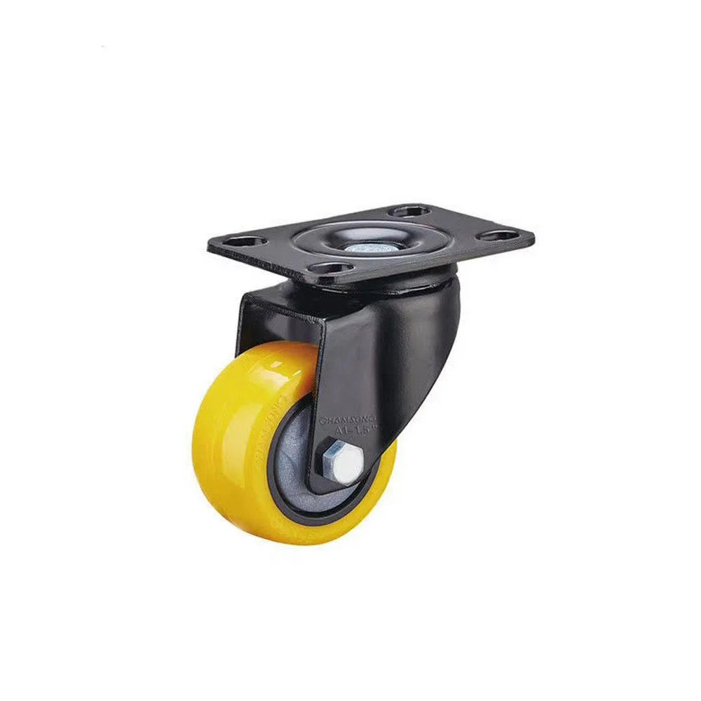 Φωτογραφία προϊόντος: Ροδάκι κίτρινο pu 50mm Chamsong 45kg ρόδα (74mm συνολίκό μέγεθος) (πλάτος 25mm) σταθερό