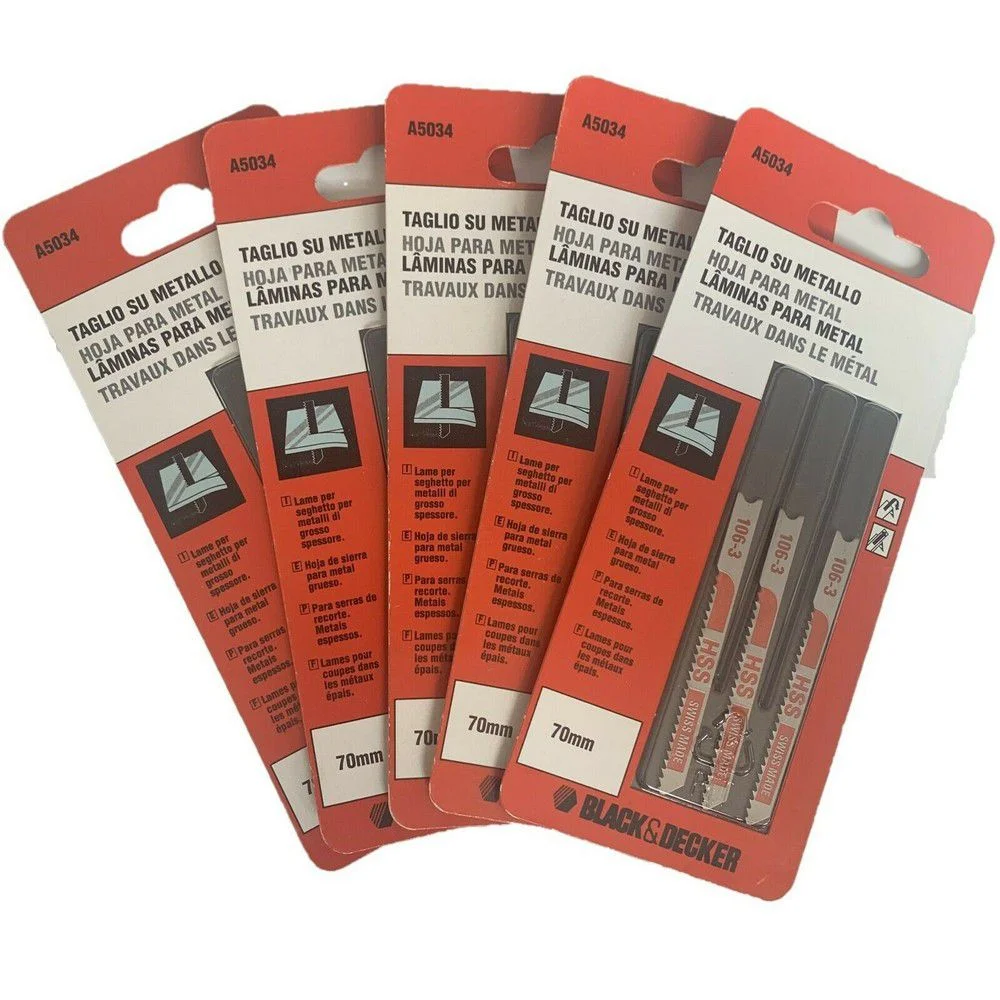 Φωτογραφία προϊόντος: Λάμες σέγας blackANDdecker a5040 (49491) μετάλλου 3 τεμάχια