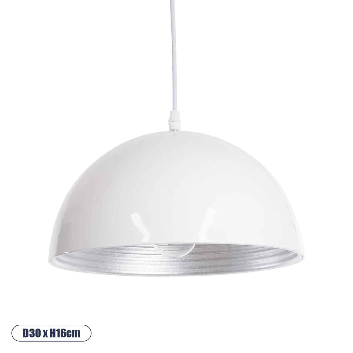 Φωτογραφία προϊόντος: GLOBOSTAR® CHIME 01030 Μοντέρνο Κρεμαστό Φωτιστικό Οροφής με Ντουί 1 x E27 AC 220-240V IP20 - Λευκό - Μ30 x Π30 x Υ16cm