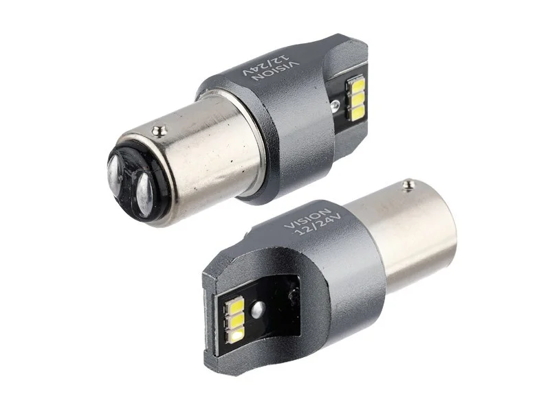 Φωτογραφία προϊόντος: CarMotion LED Vision Canbus P21/5W BAY15D 12/24V 6X3020 SMD LED 6500K 330LMNS (2τμχ) 58333