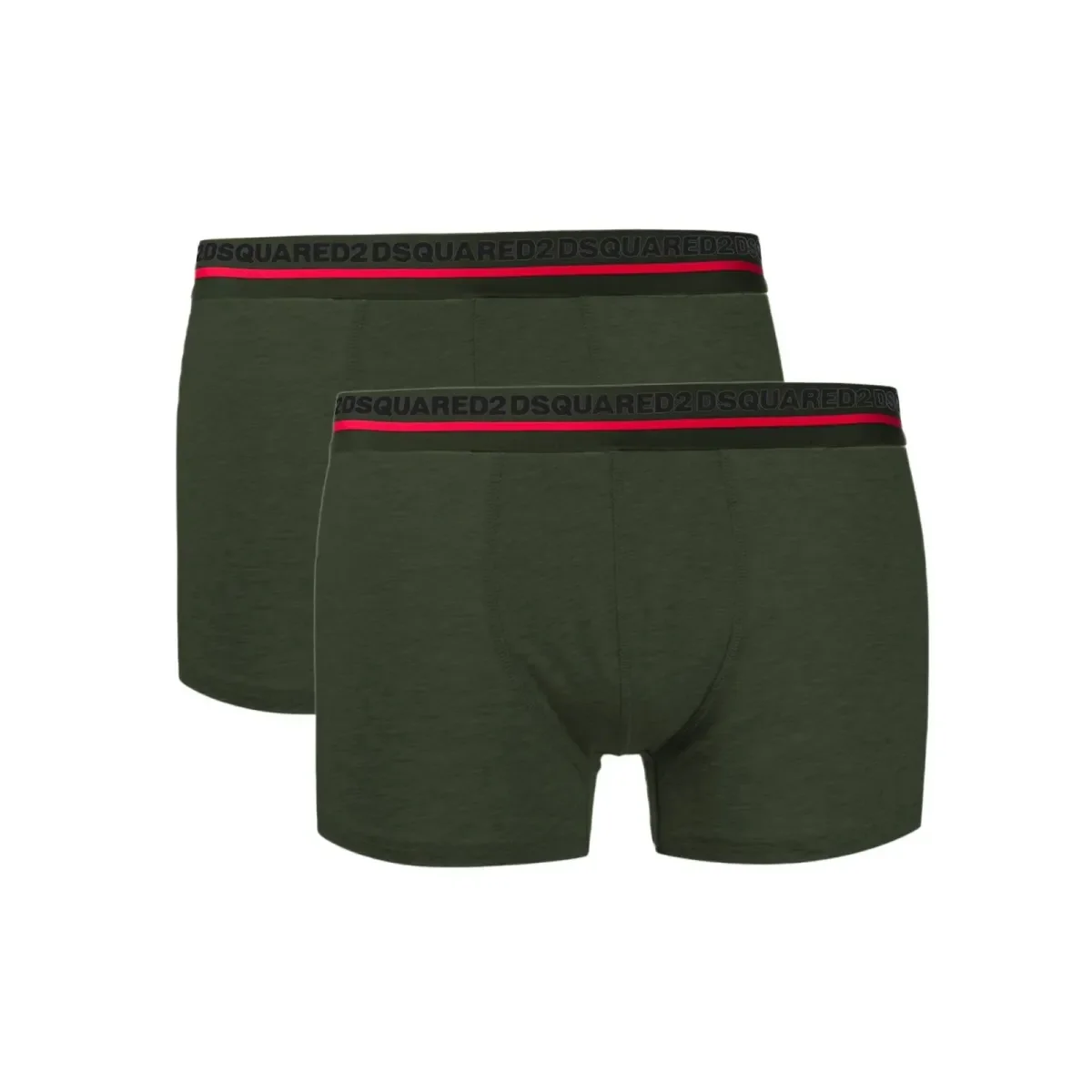 Φωτογραφία προϊόντος: DSQUARED2 Ανδρικό Boxer Stripe Logo - Διπλό Πακέτο, Χρώμα Χακί