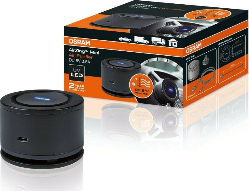 Φωτογραφία προϊόντος: Osram AirZing Μίνι καθαριστής αέρα Αυτοκινήτου 8x8x5cm