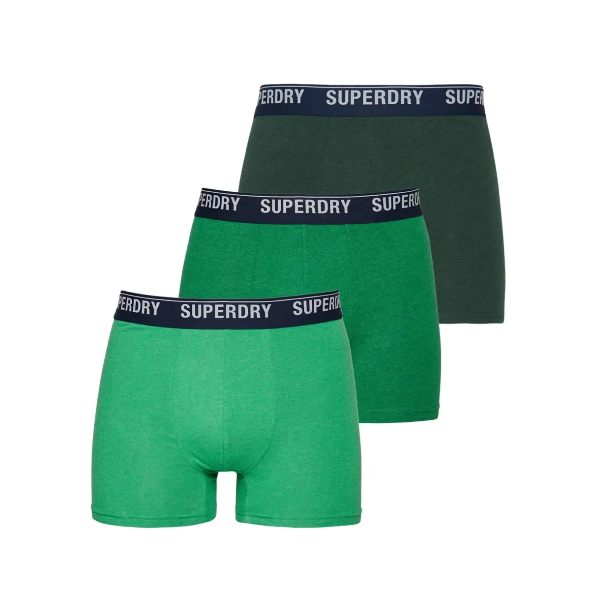 Φωτογραφία προϊόντος: Superdry Ανδρικό Boxer Μακρύ Organic Cotton - Τριπλό Πακέτο, Χρώμα Enamel-Oregon-Bright Green