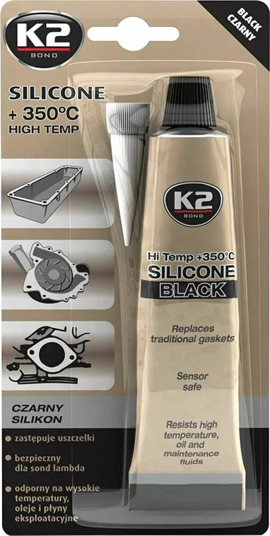 Φωτογραφία προϊόντος: K2 Silicone black 85gr – Μαύρη σιλικόνη +350°C K2-B210