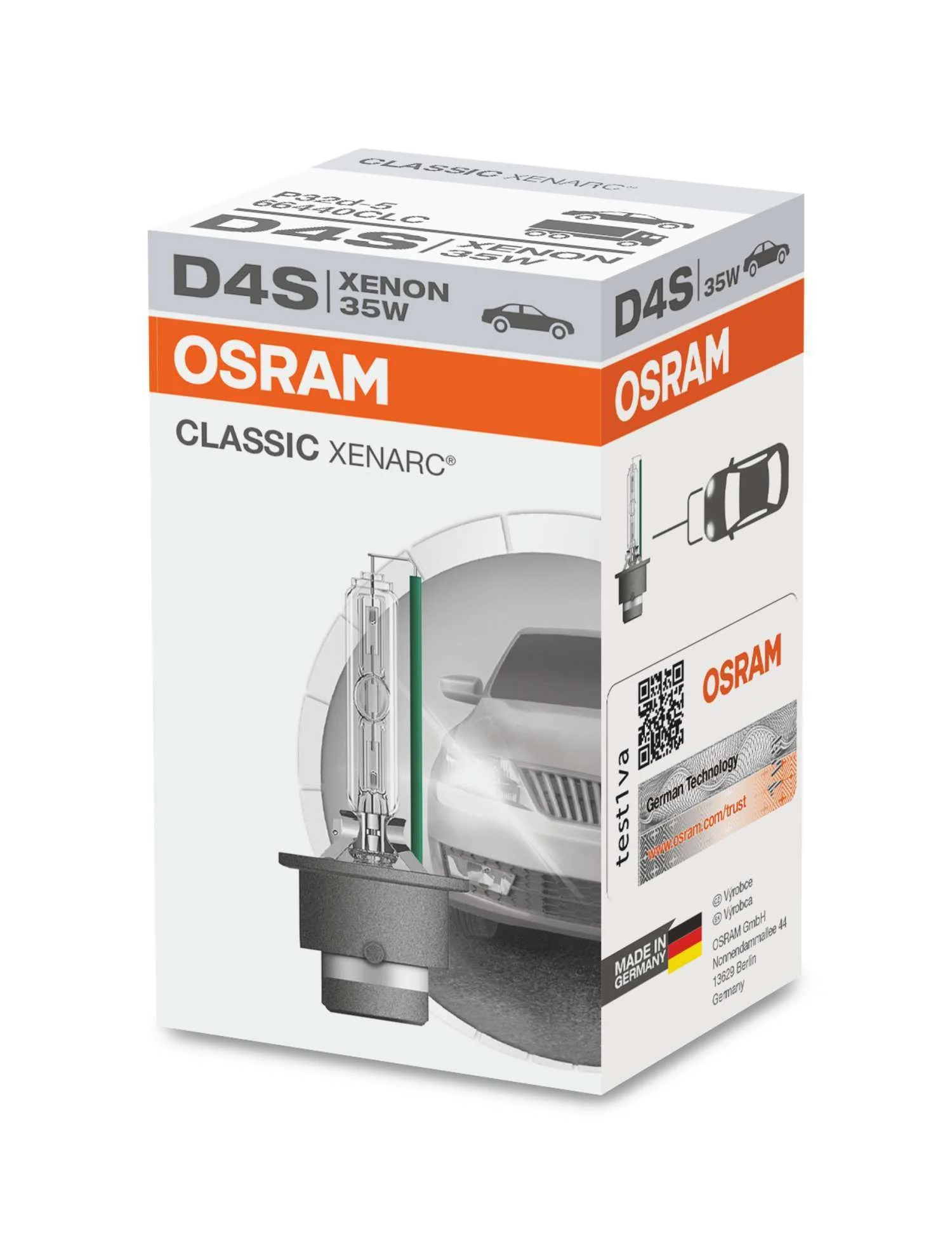 Φωτογραφία προϊόντος: Λάμπα D4S 12/24V 35W 42V P32d-5 Xenarc Classic 1τμχ OSRAM