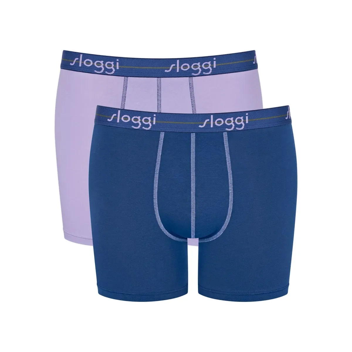 Φωτογραφία προϊόντος: Sloggi Ανδρικό Boxer Start Short Box - Διπλό Πακέτο, Χρώμα Μπλέ-Λιλά