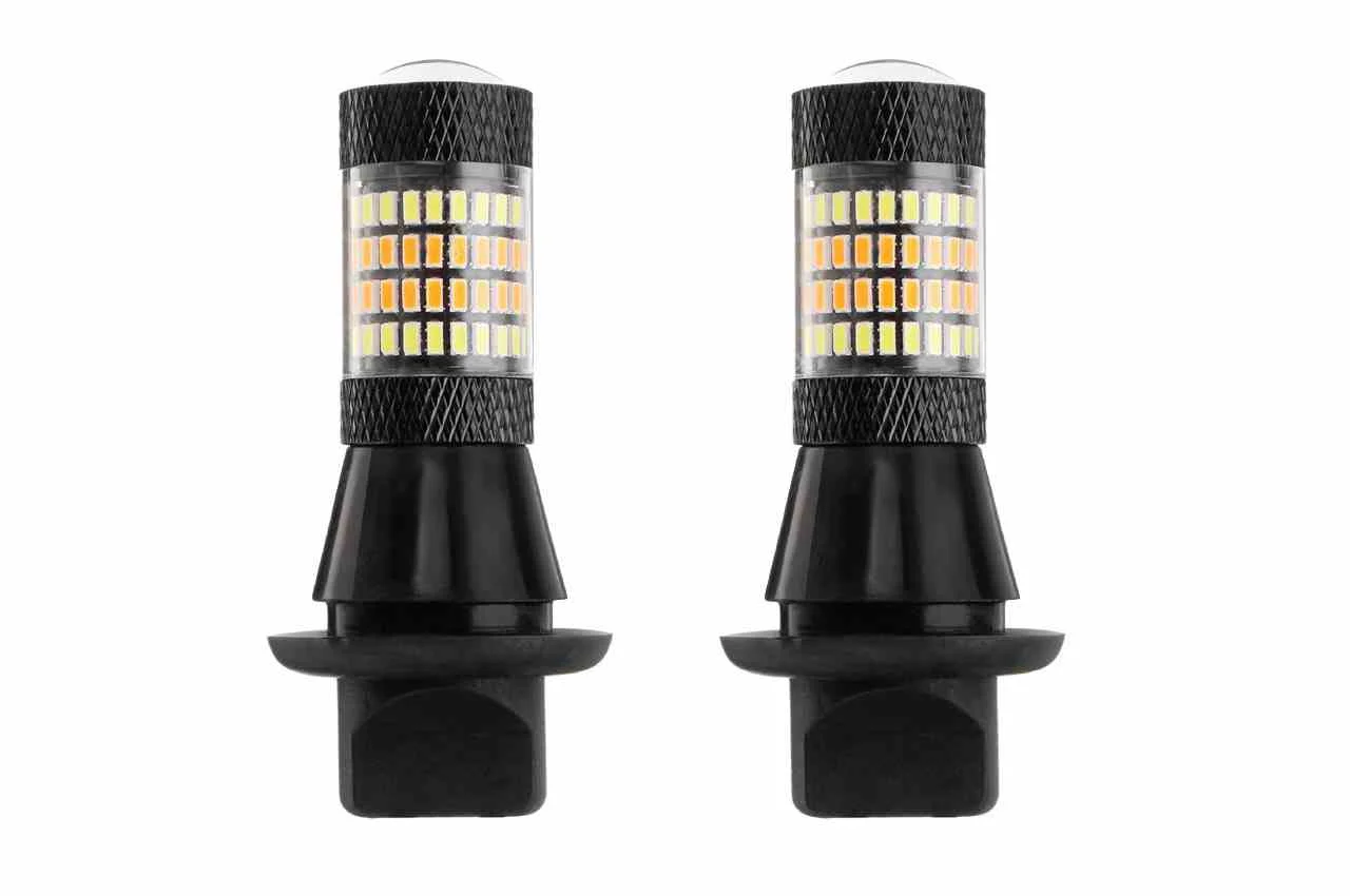 Φωτογραφία προϊόντος: DRL LED με φλας 2 σε 1 AMIO PY21W 02451