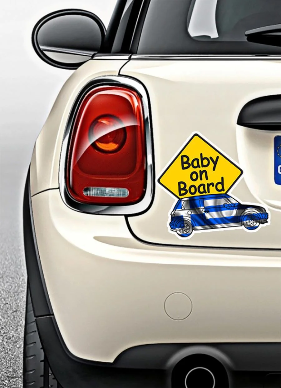 Φωτογραφία προϊόντος: Αυτοκόλλητο Baby on board (mini cooper edition)