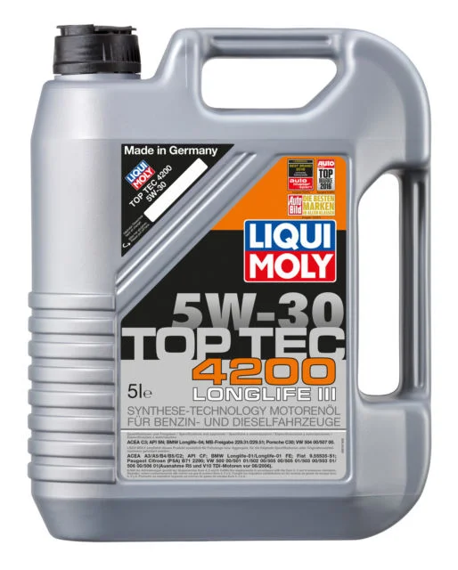 Φωτογραφία προϊόντος: Liqui Molly Liqui Moly Top Tec 4200 5W-30 Longlife III 5L