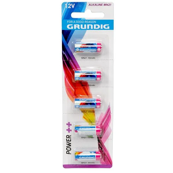 Φωτογραφία προϊόντος: Grundig Μπαταρίες Alkaline καρτέλα 5 τεμαχίων Grunding MN21 92261