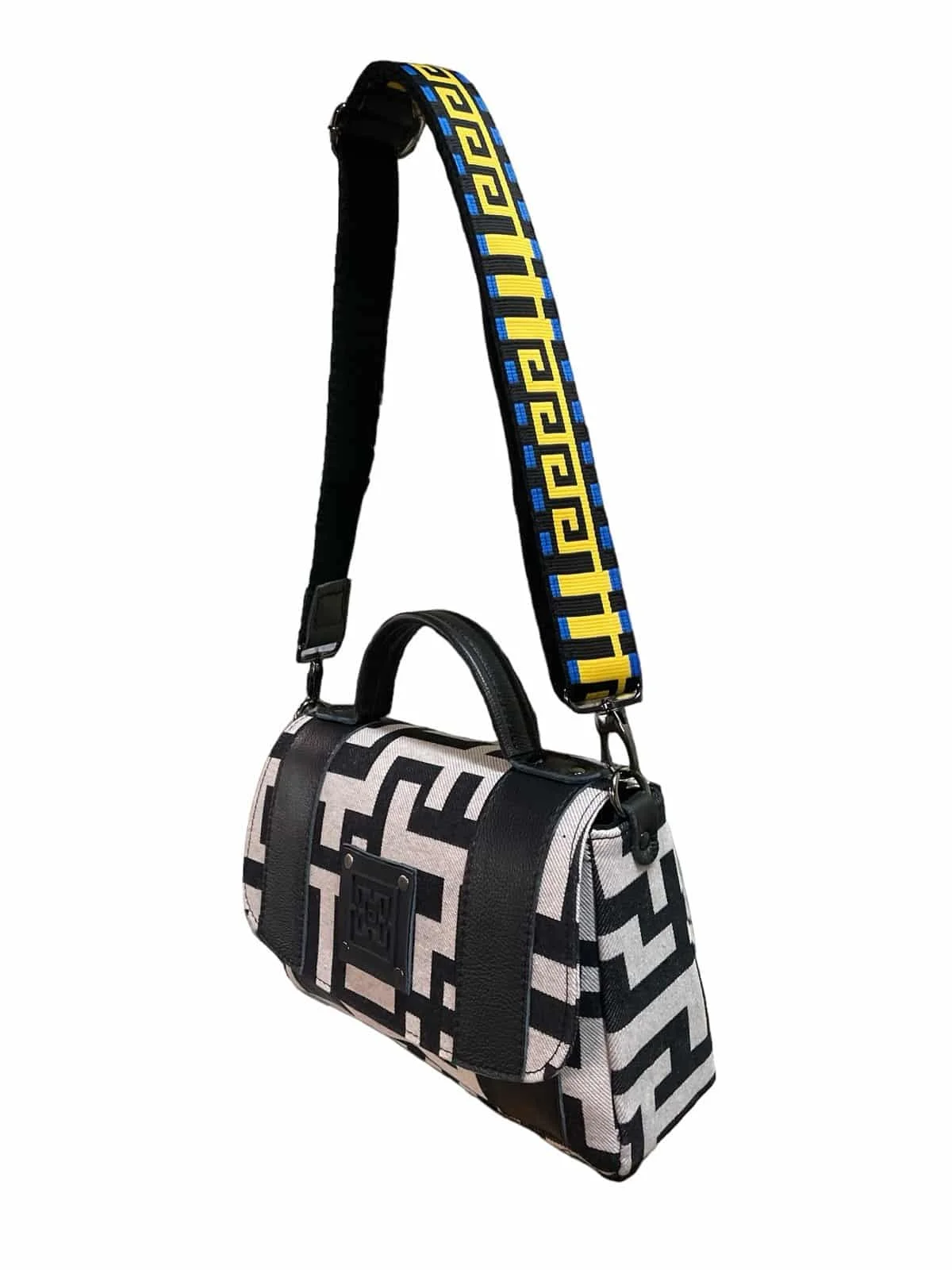 Φωτογραφία προϊόντος: Midneto Hera Black Beige Labyrinth Bag